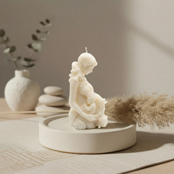 Świeca Sojowa „Bliskość Serca” Handmade – Celebracja Pierwszej Więzi Kobieta w ciąży